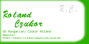 roland czukor business card